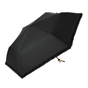 ☆ フリルブラック ☆ SLENDER MINI PARASOL 遮光 遮熱 50cm 晴雨兼用傘 niftycolors 日傘 ニフティカラーズ 折りたたみ傘 晴雨兼用