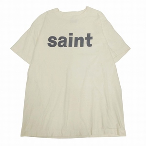 21SS セントマイケル SAINTMICHAEL SS TEE door ドア ロゴ Tシャツ 半袖 ヴィンテージ加工 プリント コットン クルーネック 丸首