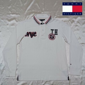 【TOMMY HILFIGER】トミーヒルフィガーのエンブレム付き長袖シャツ