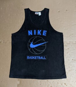 希少 ヴィンテージ 90s NIKE タンクトップ バスケットボール マイケルジョーダン ナイキ バスケ ユニフォーム VINTAGE 銀タグ 黒 青