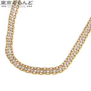 101736513 カルティエ CARTIER リンクスケーブ ネックレス スリーカラーゴールド K18YG K18PG K18WG チェーンネックレス レディース