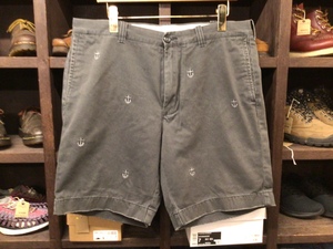 ビッグサイズ J.CREW ANCHOR CHONO SHORTS SIZE 36 ジェイクルー アンカー チノ ショーツ 短パン 碇 イカリ