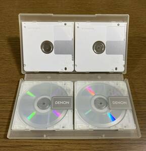 新品 未使用 MD DENON MINI DISC CMD-80Z-4P 80分 4枚 当時物 レア 廃盤 レトロ デノン ミニディスク minidisc MDディスク ケース付