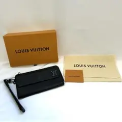 ルイヴィトン LOUIS VUITTON アエログラム 長財布 ブラック