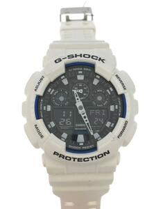 CASIO◆G-SHOCK/GA-100B-7AJF/腕時計/デジアナ/ラバー/ホワイト