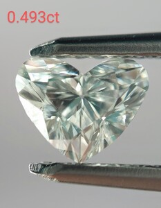 【1/12★安値〜】天然ダイヤモンド ルース 0.493ct F SI1 HS 鑑別 CGL│B2217dt 【ハート】 ダイヤ diamond