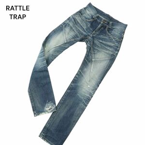 RATTLE TRAP メンズビギ USED加工★ スリム デニム パンツ ジーンズ Sz.1　メンズ 日本製　A4B01642_3#R