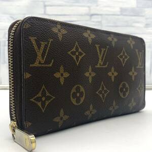 【美品】LOUIS VUITTON ルイヴィトン モノグラム ジッピーウォレット ラウンドファスナー ジップ 長財布 メンズ レディース M60017 1円