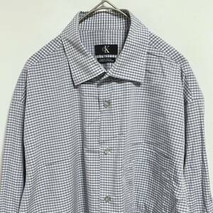 CK Calvin Klein カルバンクライン　長袖シャツ チェック柄 レギュラーフィット　ノンアイロン　サイズＬ