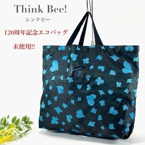 【希少品】 未使用 Think Bee! シンクビー 120周年記念 ハンドバッグ エコバッグ サブバッグ 肩がけ トランプ 折りたたみ可 コンパクト