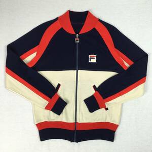 【70s 80s】FILA フィラ ジャージ トラックトップ イタリア製 ネイビー/アイボリー/レッド