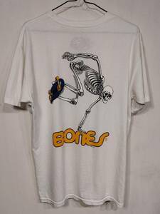 BONES ボーンズ Tシャツ サイズM〜L 復刻版 パウエル ドッグタウン DOGTOWN キャバレロ オールドスケート