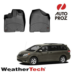 フロアマット トヨタ シエナ 7/8人乗り 2011-2012年式 1列目 フロアライナー ブラック WeatherTech ウェザーテック 正規品