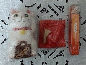 福招きにゃらん ボールペン セット 未開封 非売品 じゃらん 招き猫 置物 フィギュア 人形 箱無 