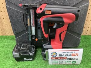 【10-0116-KS-3-1】MAX マックス TJ-35P4 14.4V/18V 35㎜ 充電式 ピンネイラ 14.4Vバッテリー2本セット【中古動作品・店頭併売品】