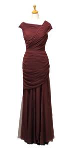 TADASHI SHOJI　タダシショージ　BURGUNDY　ロングフォーマルドレス　「４ 」/ ９号程度