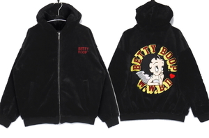 即決■★Betty Boop / ベティ・ブープ★■ファーZIPパーカー：SIZE=L