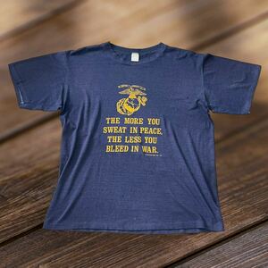 ★ Vintage USA製 80s Sportswear USMC Tシャツ シングルステッチ アメリカ 海兵隊 ミリタリー US NAVY ヴィンテージ 90年代 ★