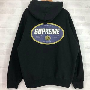 Supreme シュプリーム 23AW CROWN HOODED SWEATSHIRT クラウン ロゴ スウェットパーカー SIZE: L ブラック MH632024050310