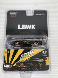 #69/RH303▼MINI GT 1/64 LB Works Nissan GT-R Black w/copper Wheel ブラック カッパーホイール 日産 TSM MODEL リバティーウォーク LBWK