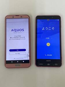 SHARP シャープ AQUOS　アクオス　スマホ　SH-01L　509SH　ピンク 2台セット　充電器無し　動作確認済　SIMカード無し