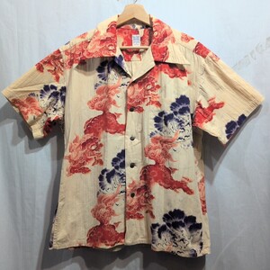 SUNSURF KYOTO KARAJISHI BOTAN サンサーフ 京都 唐獅子牡丹 アロハシャツ SS38550 Lsize 和柄 希少 スペシャルエディション