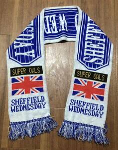 UK製★シェフィールド・ウェンズデイ ニットマフラー★サッカー プレミアリーグ Sheffield Wednesday ユニオンジャック