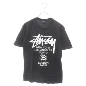 STUSSY ステューシー City Logo Tee シティロゴ半袖Tシャツ ブラック