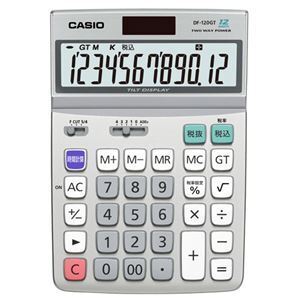 【新品】(まとめ) カシオ CASIO エコマーク付電卓 12桁 デスクタイプ DF-120GT-N 1台 〔×2セット〕