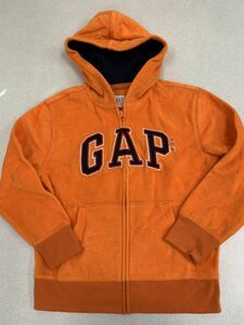 ■ＧＡＰ■新品■ロゴパーカー■１５０■オレンジ■ギャップ■フリース■ジップアップ■人気のタイプ21●1-1