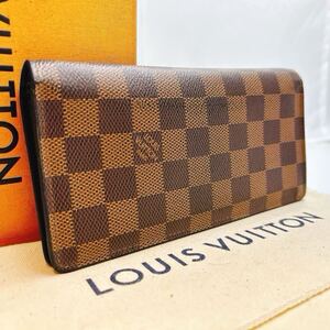 A426【ほぼ極美品】LOUIS VUITTON ルイヴィトン ダミエ ポルトフォイユ ブラザ 長財布 二つ折り財布 ウォレット N60017/TA4110