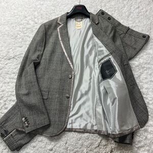 【極美品/希少XL相当!!】DIESEL ディーゼル スーツセットアップ 上下 ジョガーパンツ グレンチェック柄 カジュアル ストレッチ LL