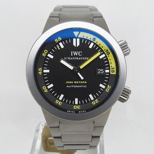 中古美品IWC IW353803 アクアタイマー オートマティック 2000 ブラック チタン