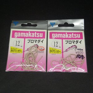 gamakatsu プロマダイ オキアミカラー 12号 2枚(合計26本)セット ※数減有/在庫品 (19b0600) ※クリックポスト