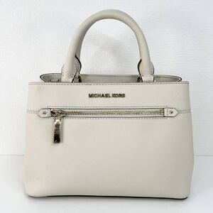 【美品】MICHAEL KORS マイケルコース ハンドバッグ レザー ホワイト a606