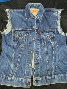 60年代　BIG E　Vintage Levis 3rd Denim Vest ビンテージ リーバイス サード デニムジャケット カットオフ ベスト　BIG E リーバイス