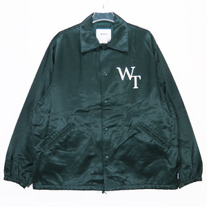 WTAPS ダブルタップス 24SS CHIEF/JACKET/CTRY.SATIN.LEAGUE チーフ ジャケット コットン レーヨン サテン リーグ グリーン アウター Janz