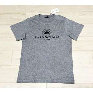 バレンシアガ Tシャツ カットソー レディース グレー #XS BBロゴ 19AW BALENCIAGA 583259 未使用品
