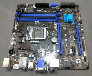 【中古パーツ】BIOS確認のみ、MSI H97M-S01 マザーボード ＩＯパネル付き LGA1150 ■MB5660