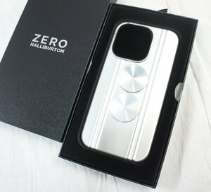 01▼【中古・送料250円】ZERO HALLIBURTON ゼロハリバートン Hybrid Shockproof Case iPhone14 Pro ケース シルバー△ 1558N9