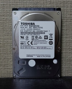 ■正常動作品・動作時間少■TOSHIBA製2.5inch AVコマンド対応HDD 2TB MQ04ABD200