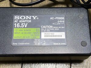 SONY ソニー ACアダプター AC-FD006 DC16.5V 3.9A TV用 テレビ用