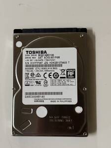 ノートパソコンHDD 　TOSHIBA　1TB　HDD　MQ01ABD100 2.5インチ　SATA　シリアル番号 51HYTP08T