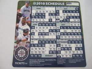 2010 シアトル・マリナーズ イチロー 球場配布 マグネットスケジュール Magnet Schedule