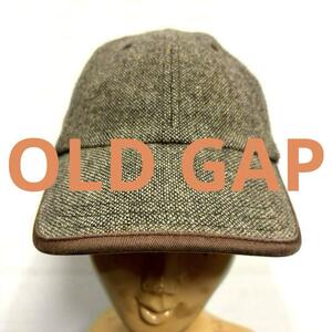 雰囲気 フェード 00s y2k OLD GAP オールドギャップ ウール キャップ 茶 ブラウン ユニセックス 男女 CAP 古着 オールド ビンテージ 2004