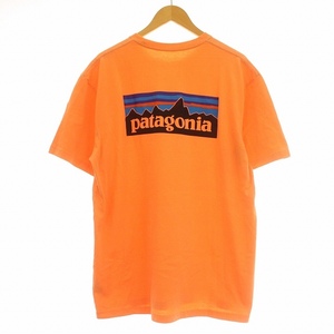 パタゴニア Patagonia Tシャツ 39174SP19 バックプリント 半袖 ロゴ ネオンカラー L オレンジ