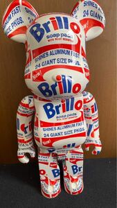 ベアブリック be@rbrick andy warhol brillo 1000% フィギュア 置物 メディコムトイ MEDICOMTOY 正規品 アンディ ブリジオ 外箱あり