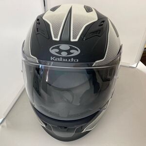 Kabuto ヘルメット 59-60cm未満 フルフェイスヘルメット バイク オートバイ ブラック ホワイト シールド ヘッドベンチレーション