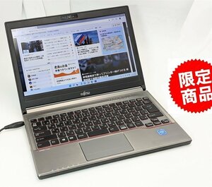 お盆セール 13.3型 中古ノートパソコン 富士通 E736/P 第6世代Celeron 8GBメモリ 大容量HDD500 DVDRW Bluetooth カメラ Windows11 Office