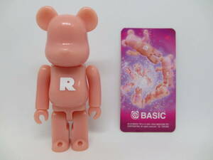 ●ベアブリック★ピンク 「R」★シリーズ45 ベーシック●開封済 カード付き